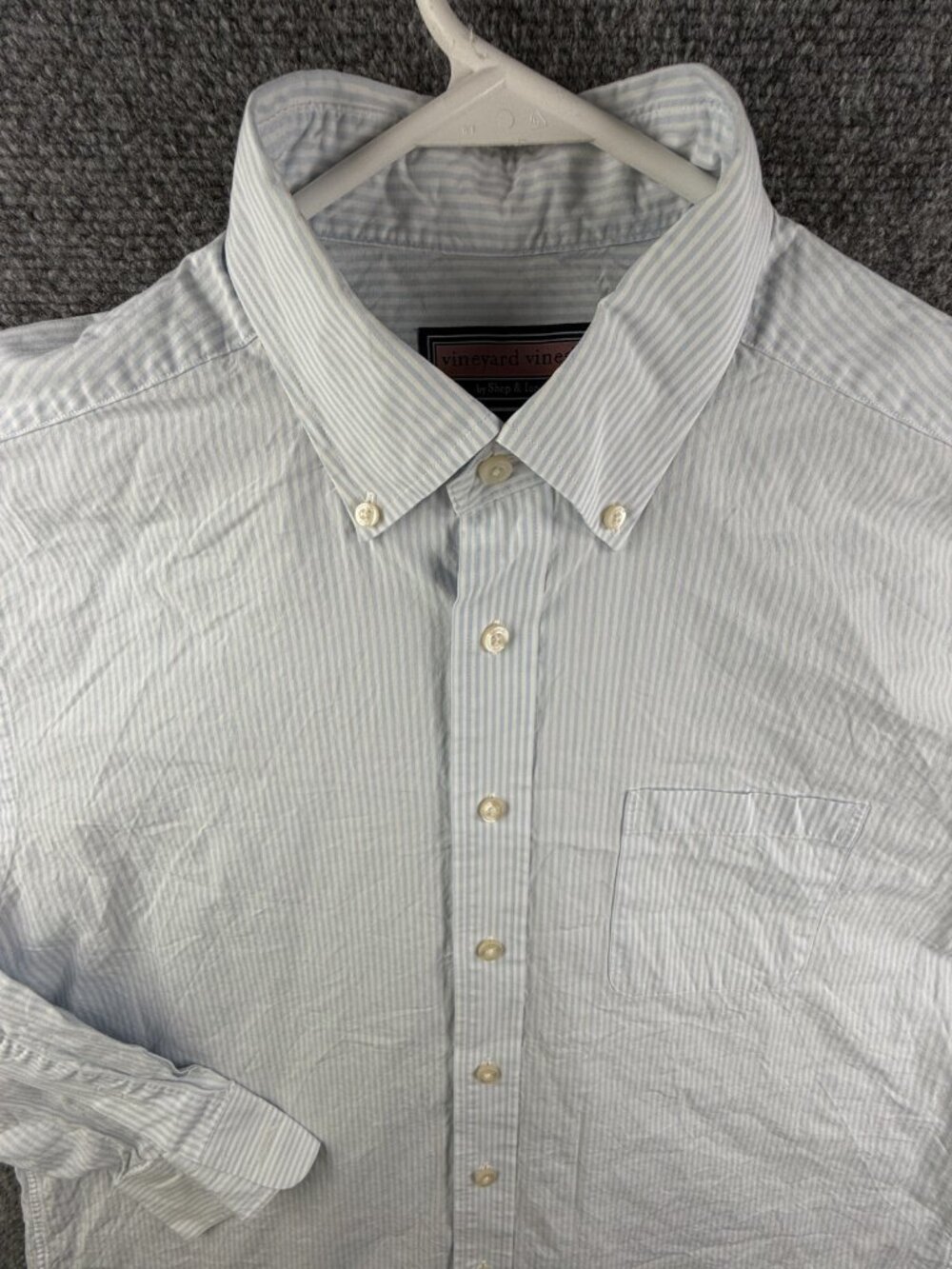 Vineyard Vines Button Up Long Sleeve Men Cotton Striped Blue Murray Shirt Large